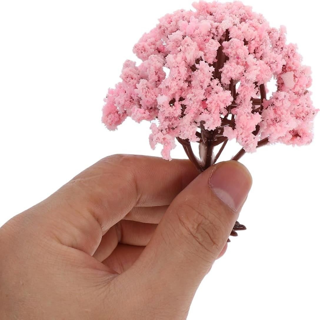 Yardwe 10Pcs Mini Árboles de Flor de Cerezo Falsos 7cm