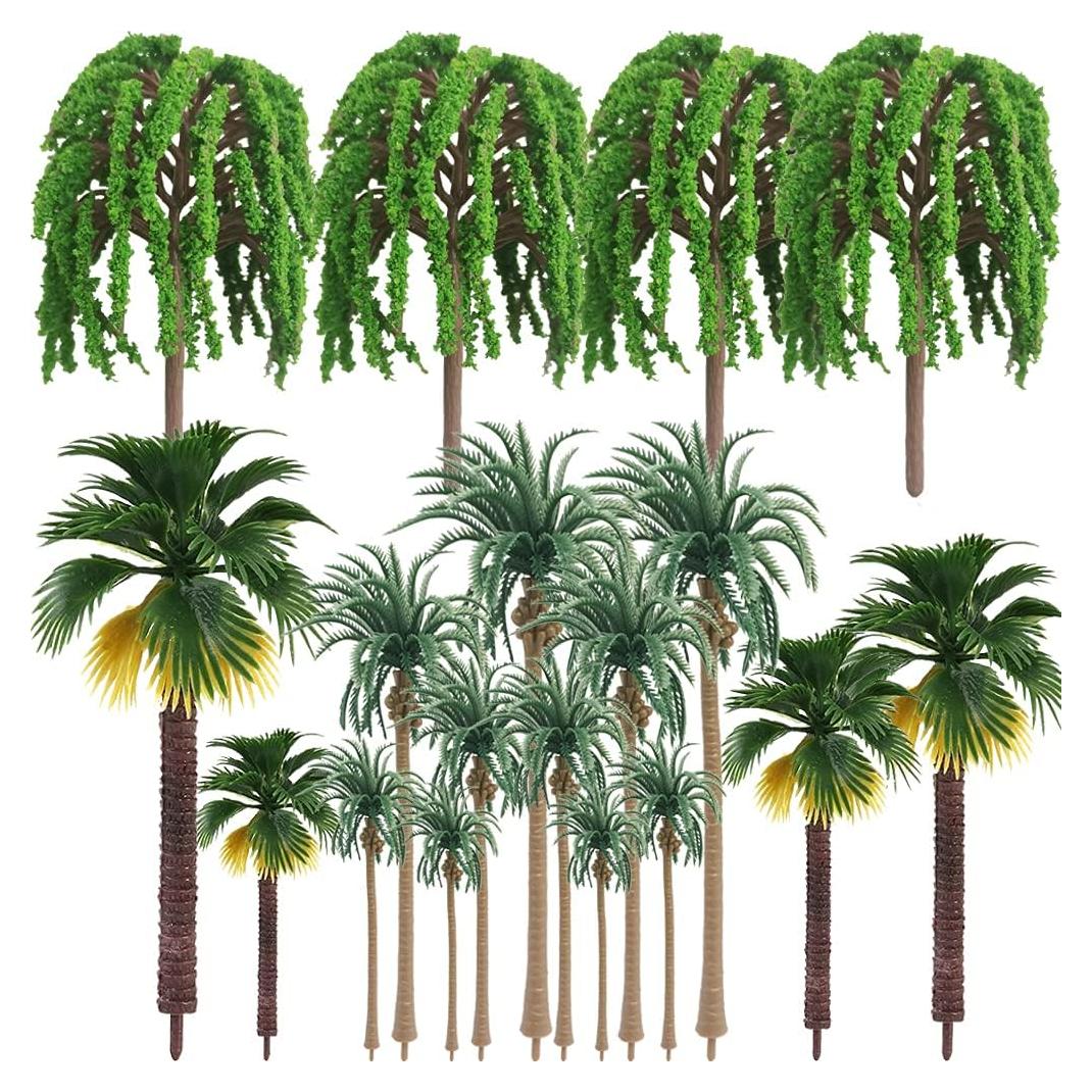 Miniatura Árboles Plásticos AmyBy 18 Figuras Diorama Selva