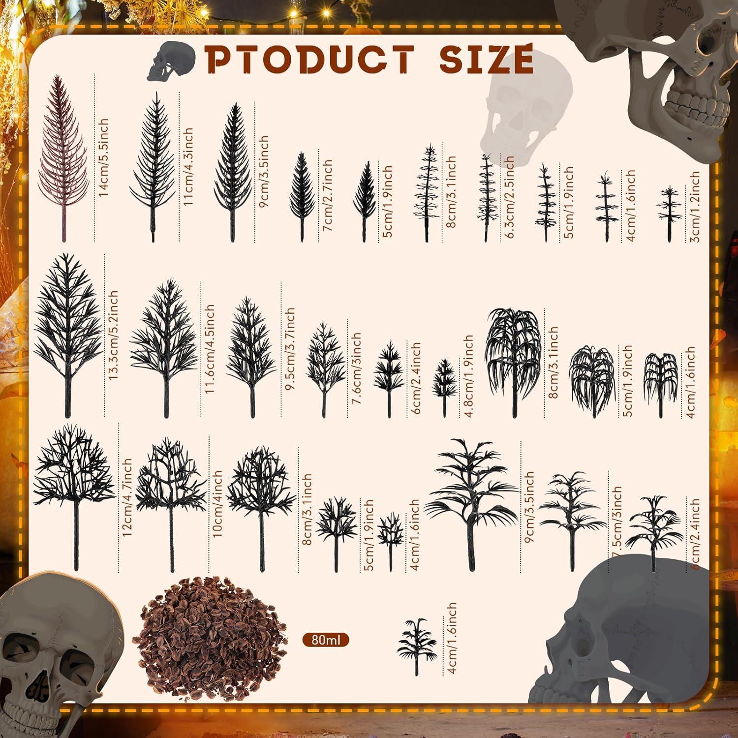 28 Piezas Mini Árboles Falsos Canlierr para Diorama