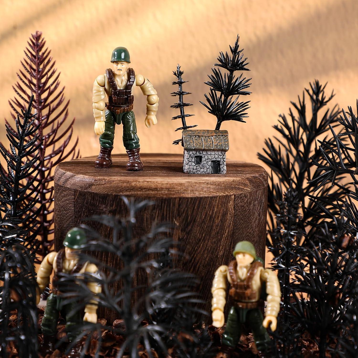 28 Piezas Mini Árboles Falsos Canlierr para Diorama