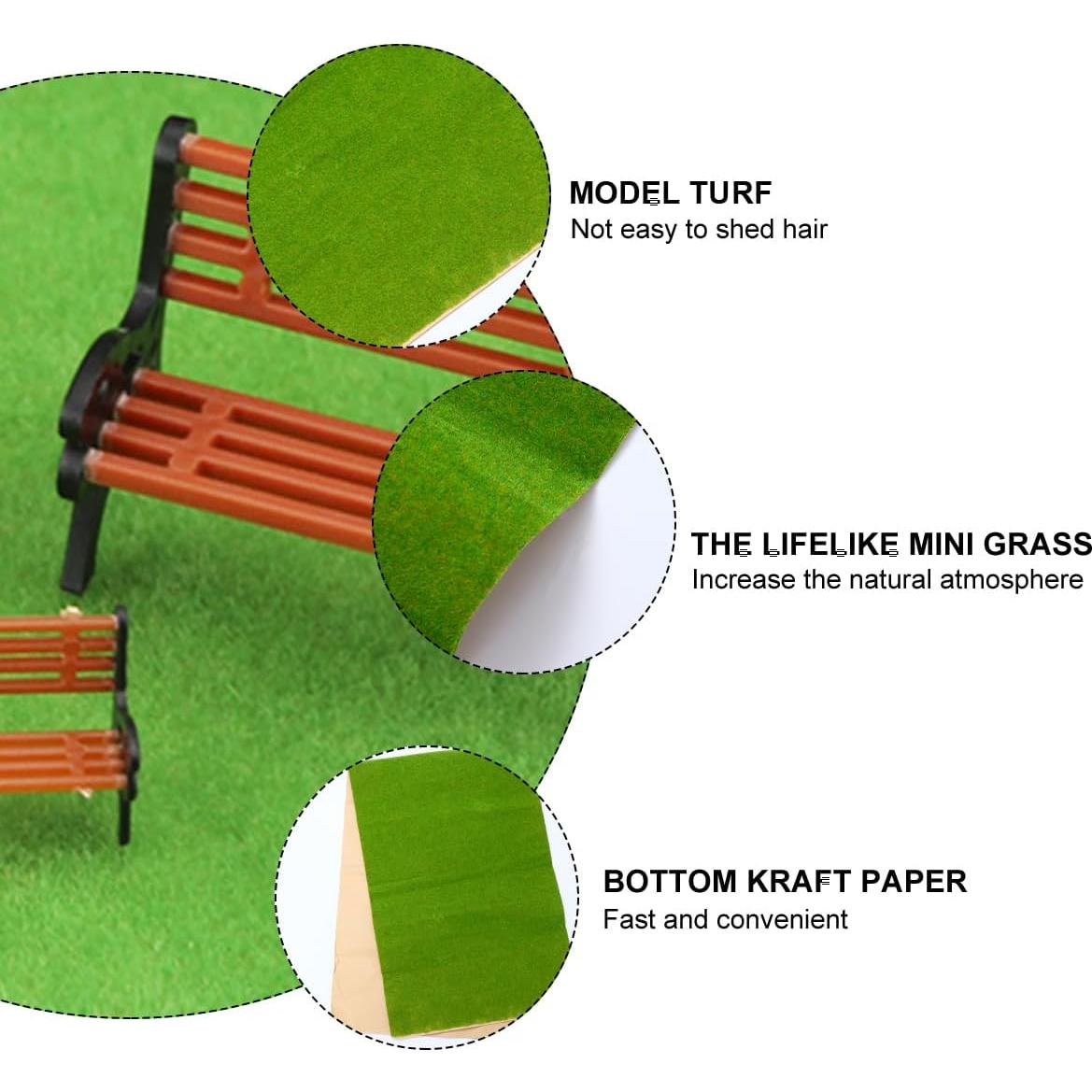 Alfombra de Césped Artificial Housoutil 99.8x34.9 cm Verde