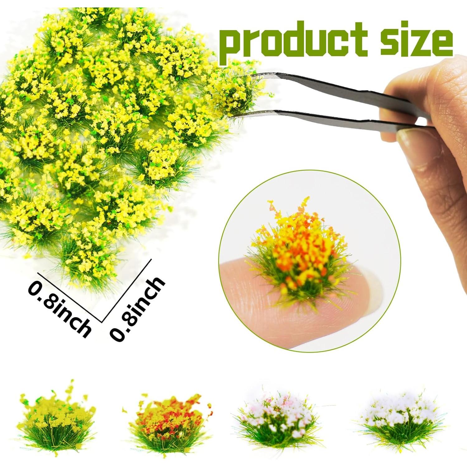 80 Pcs Flores Miniatura Autoadhesivas Warmtree para Diorama