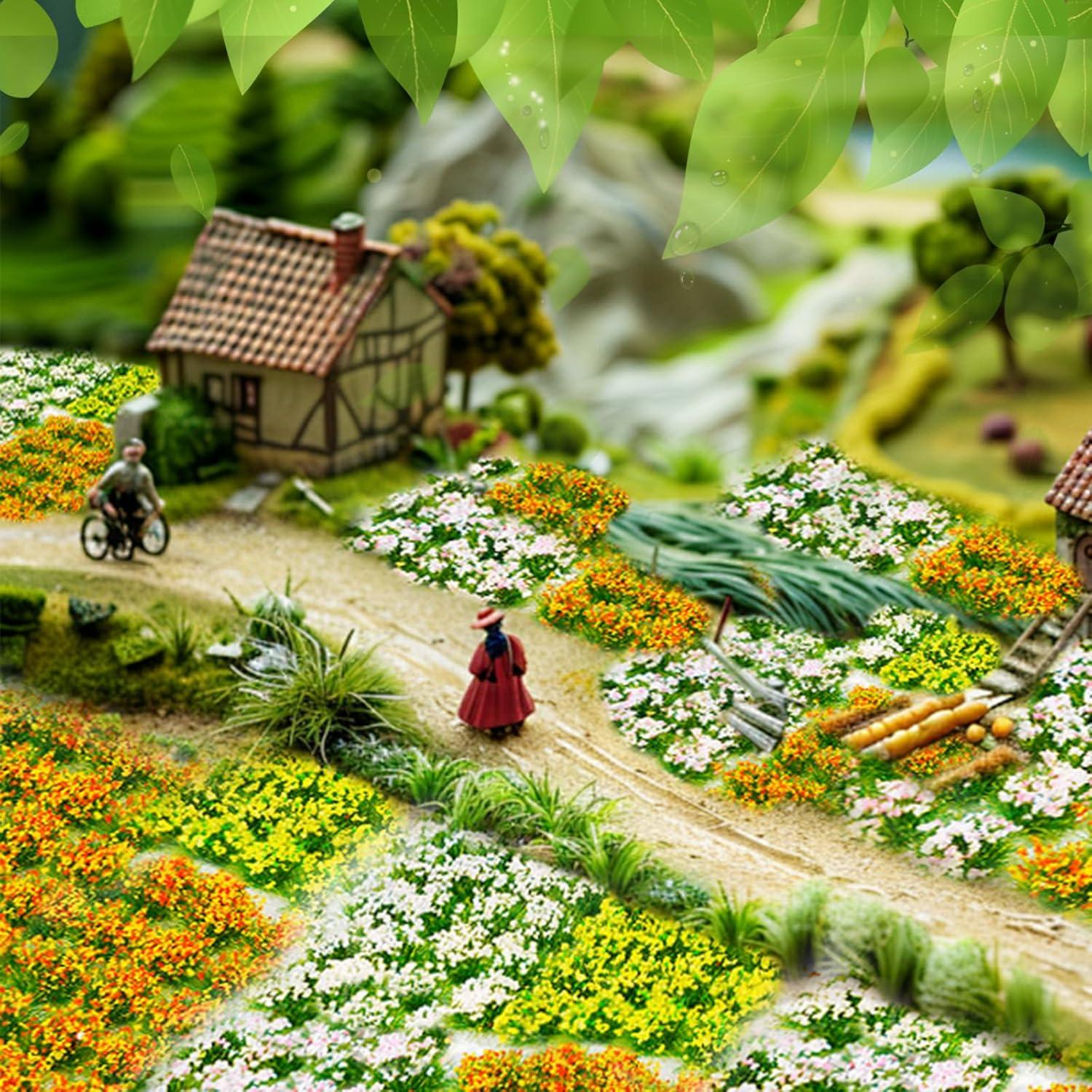 80 Pcs Flores Miniatura Autoadhesivas Warmtree para Diorama