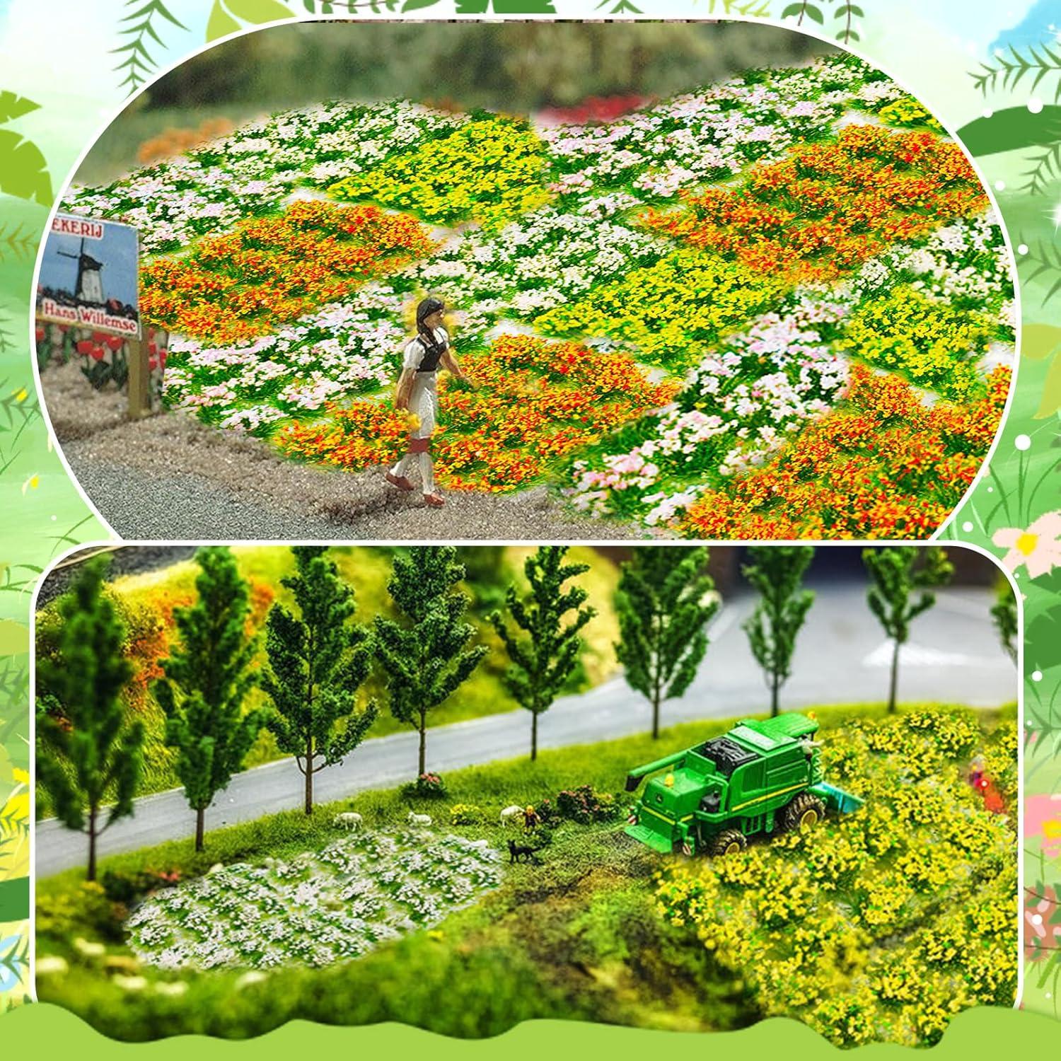 80 Pcs Flores Miniatura Autoadhesivas Warmtree para Diorama