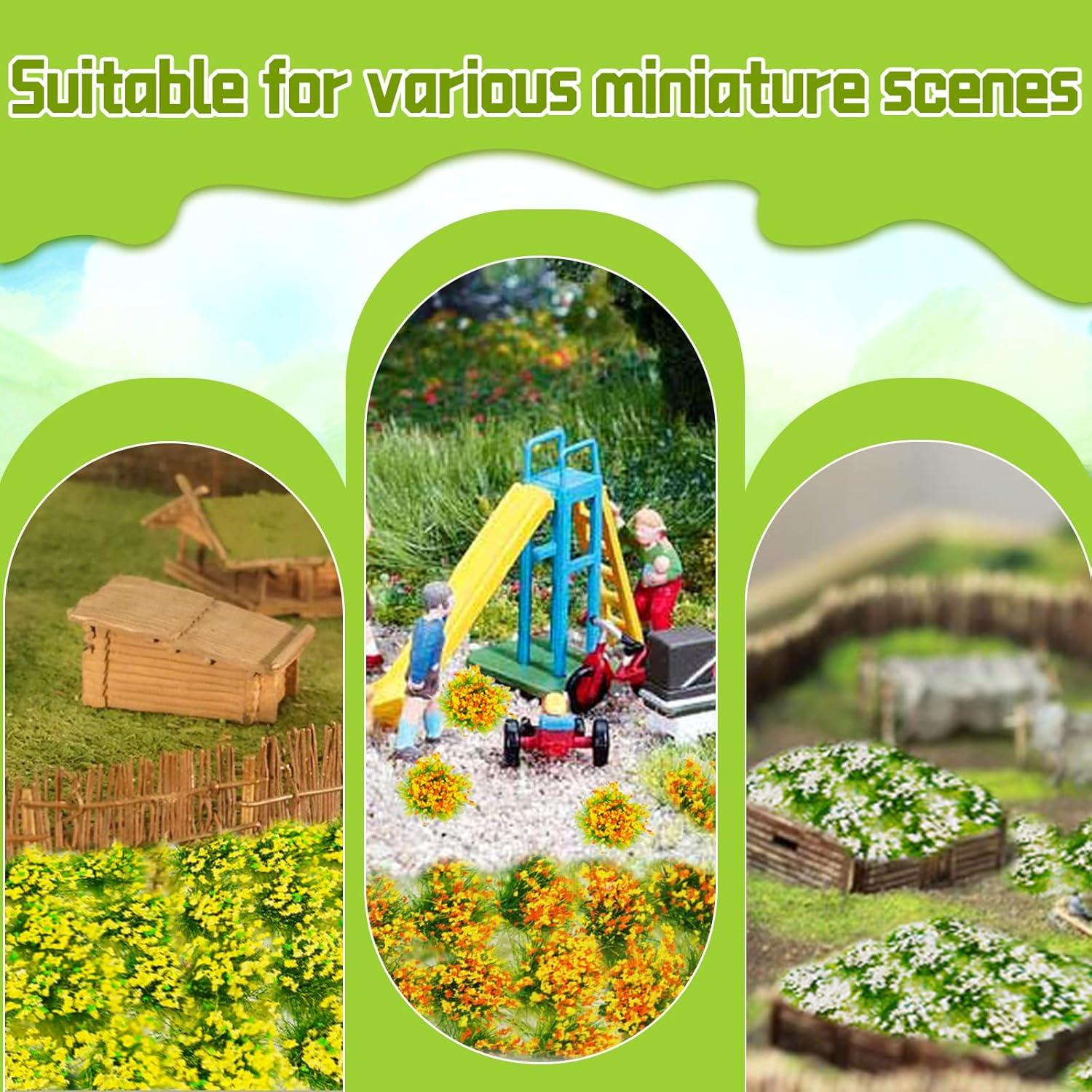 80 Pcs Flores Miniatura Autoadhesivas Warmtree para Diorama