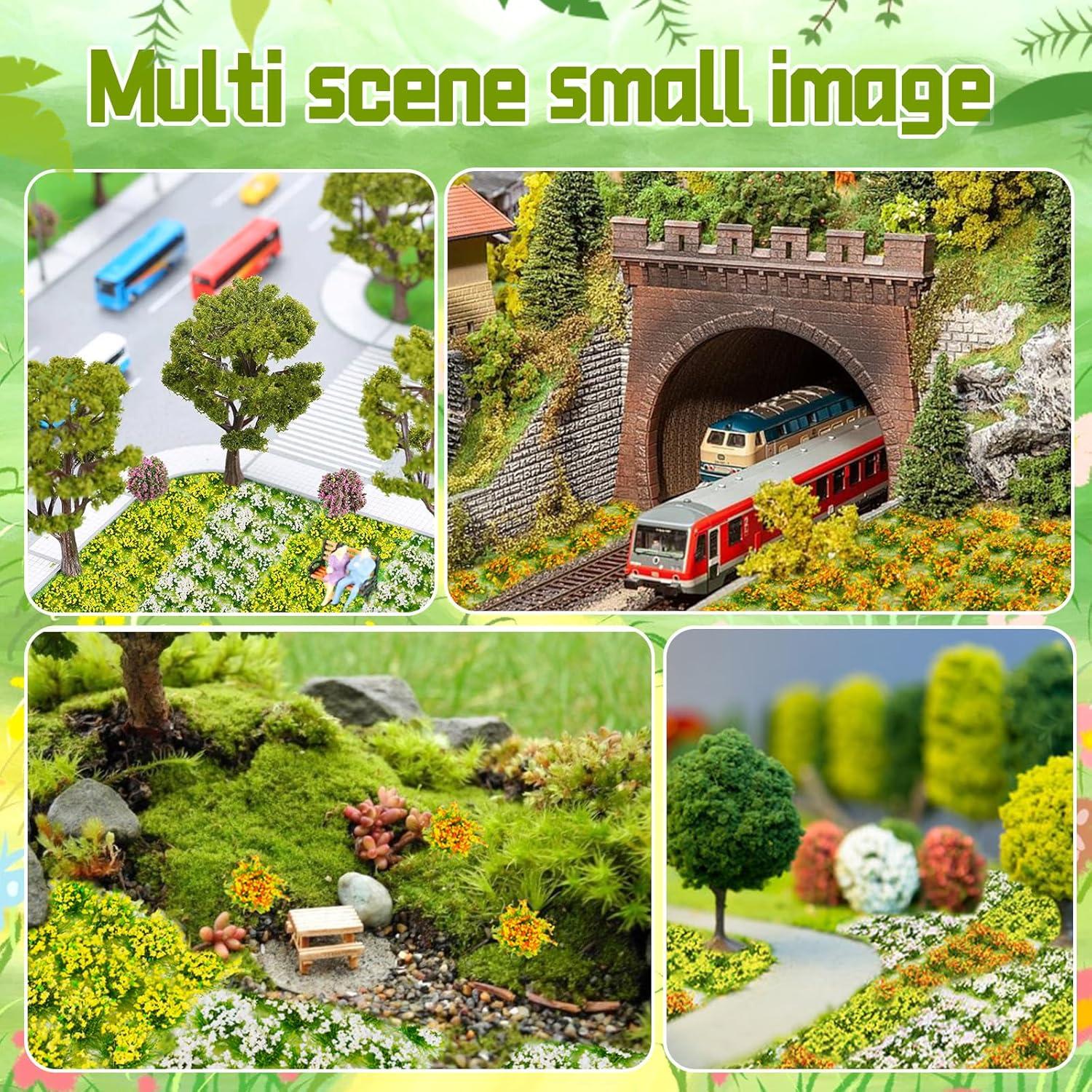 80 Pcs Flores Miniatura Autoadhesivas Warmtree para Diorama