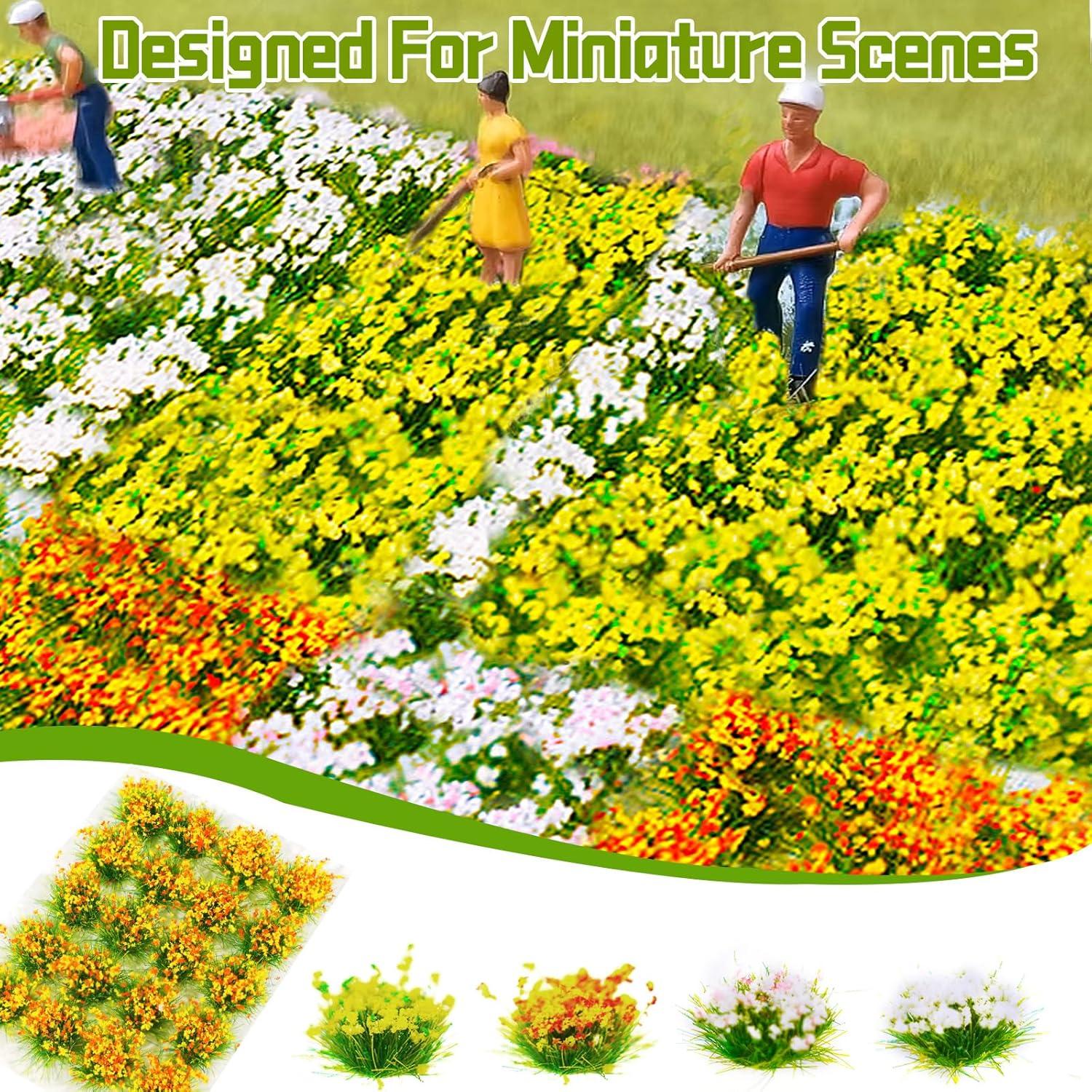 80 Pcs Flores Miniatura Autoadhesivas Warmtree para Diorama