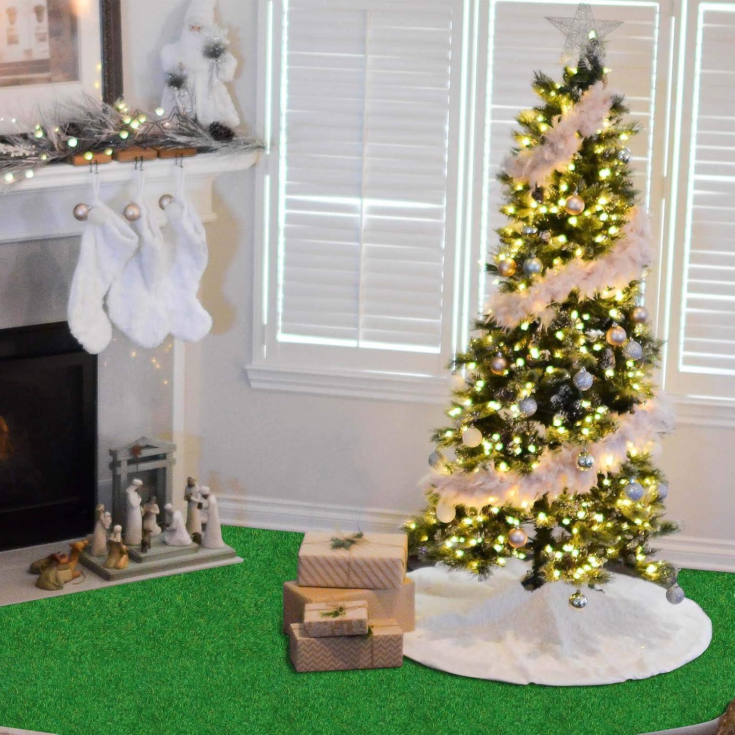 Alfombra de Césped Artificial Evemodel 100x250cm Verde Oscuro