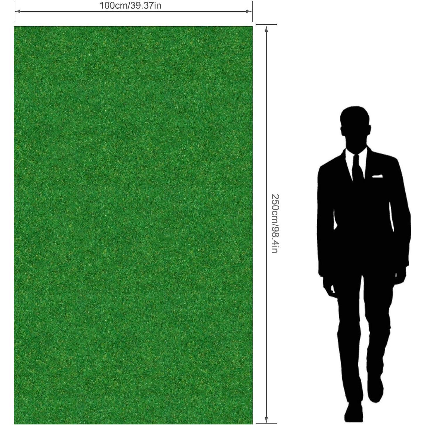 Alfombra de Césped Artificial Evemodel 100x250cm Verde Oscuro