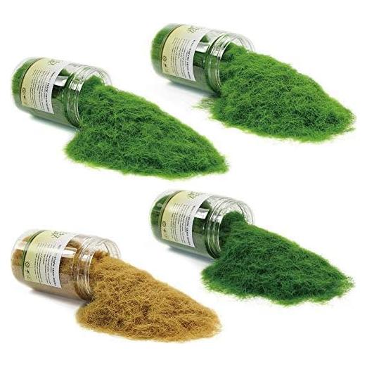 Césped Estático Evemodel 4x300ml 8mm Verde Jardín Miniaturas