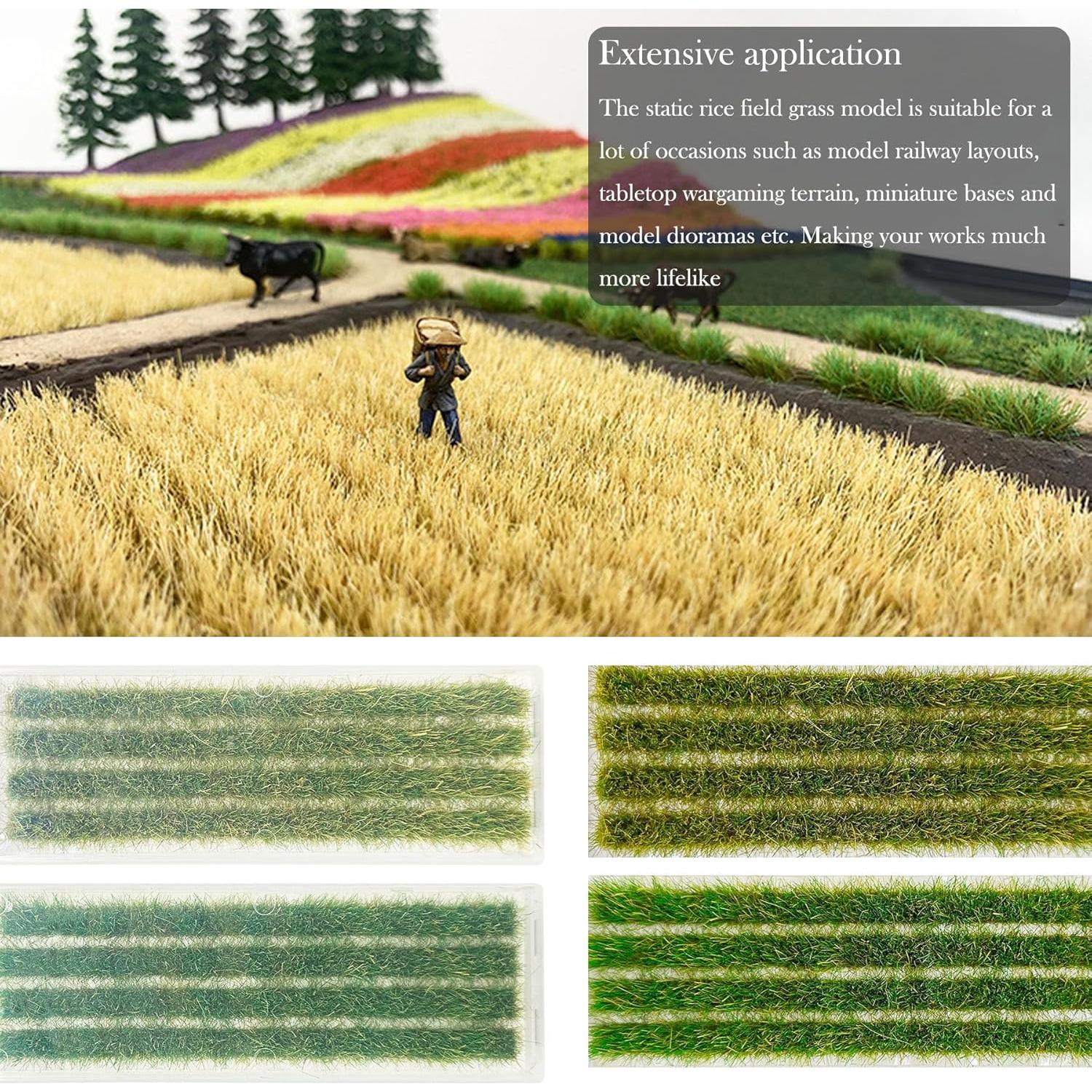 Woohome 2 Cajas Campo de Arroz Estático para Dioramas