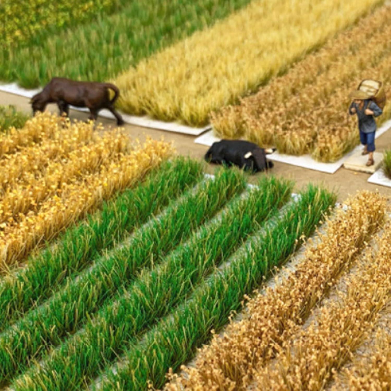 Woohome 2 Cajas Campo de Arroz Estático para Dioramas