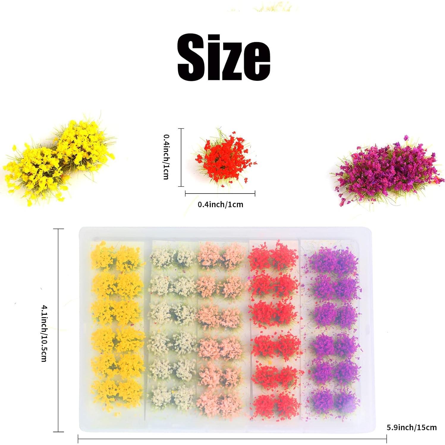 60 Piezas Flores Miniatura FOIMAS para Paisajismo DIY