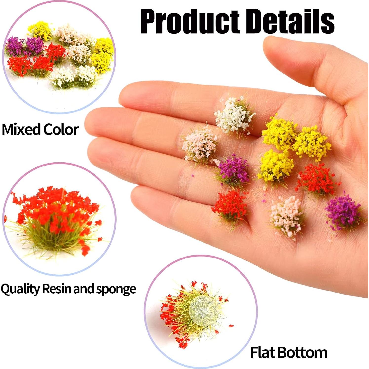 60 Piezas Flores Miniatura FOIMAS para Paisajismo DIY