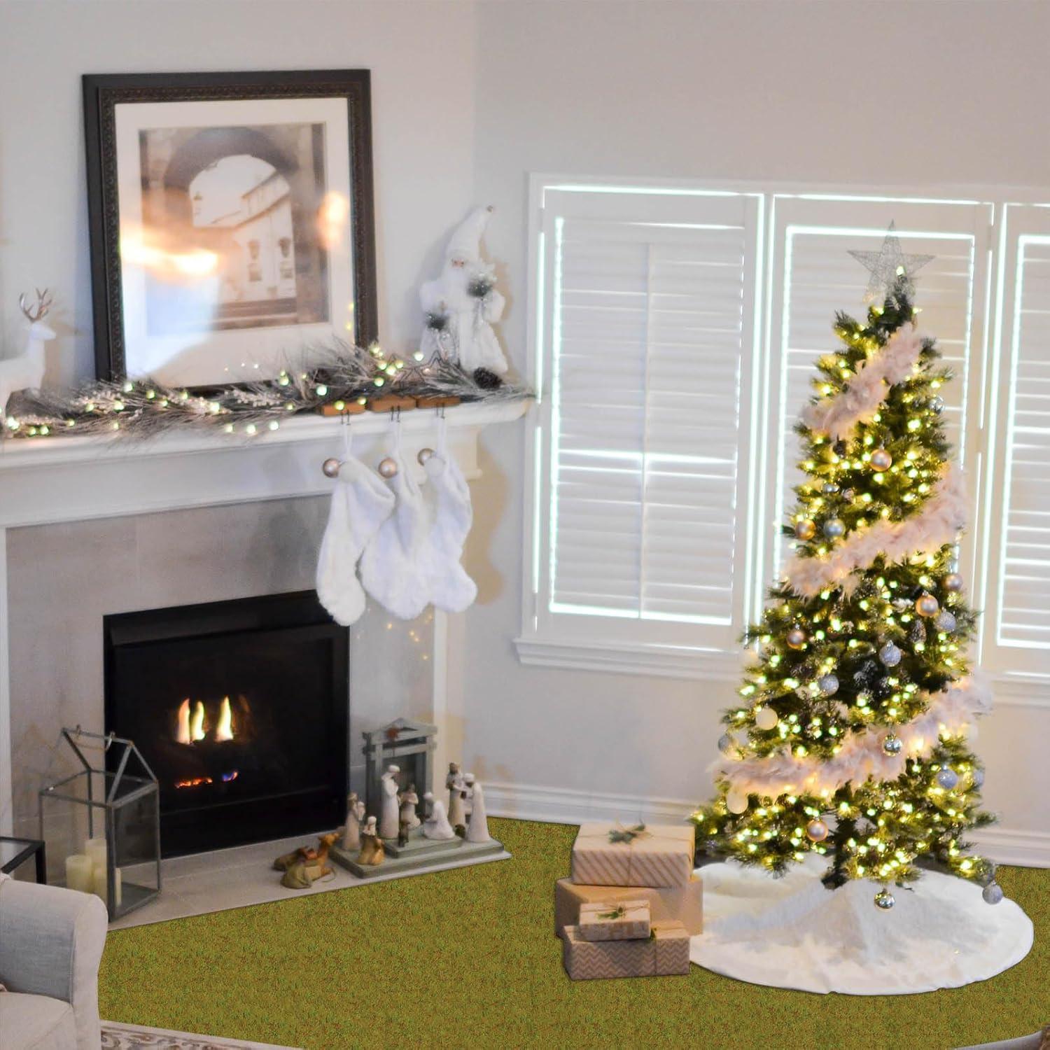 Model Train Grass Mat 100 x 250cm or 39x98inch Artificial Grass Mat for Decoration Craft Scenery DIY CP135 Autumn Green