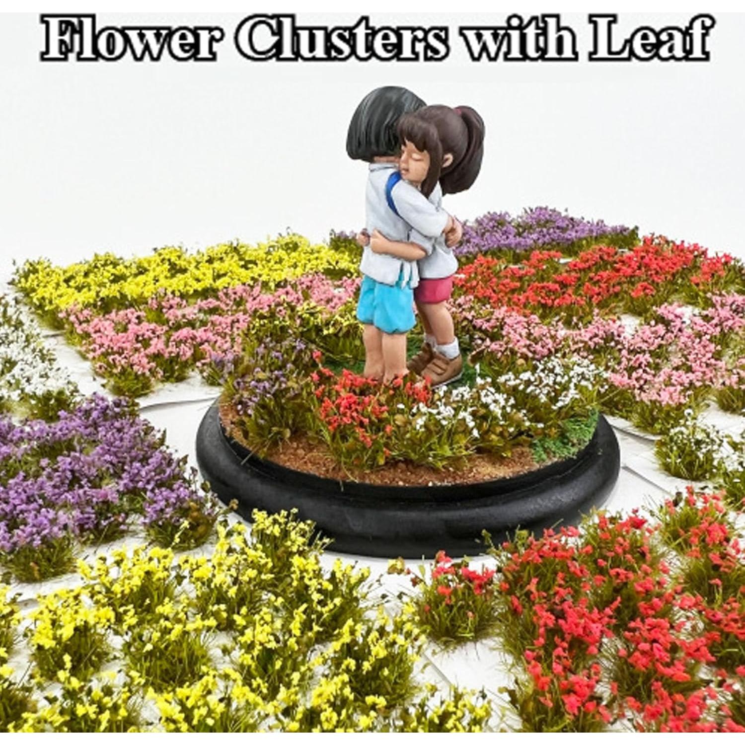 Woohome 4 Paquetes Flores Adhesivas para Diorama 212 Piezas