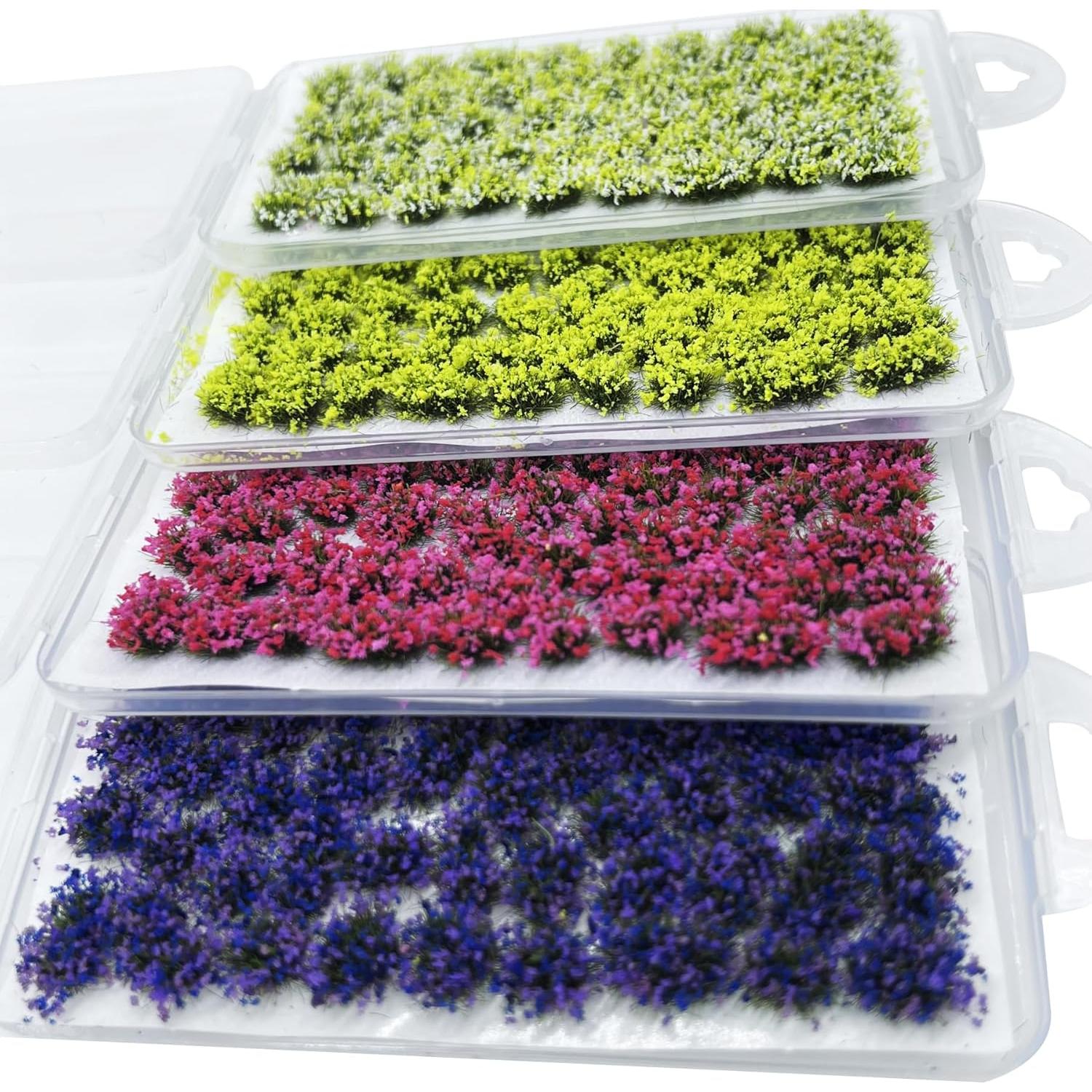 Woohome 4 Paquetes Flores Adhesivas para Diorama 212 Piezas