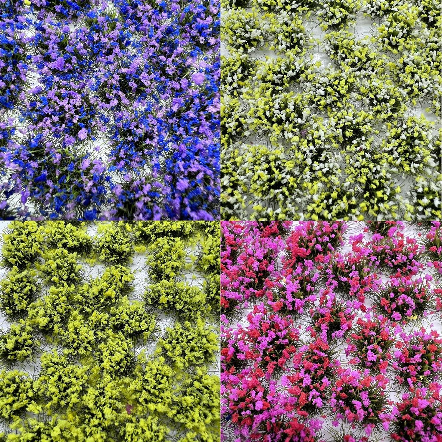 Woohome 4 Paquetes Flores Adhesivas para Diorama 212 Piezas
