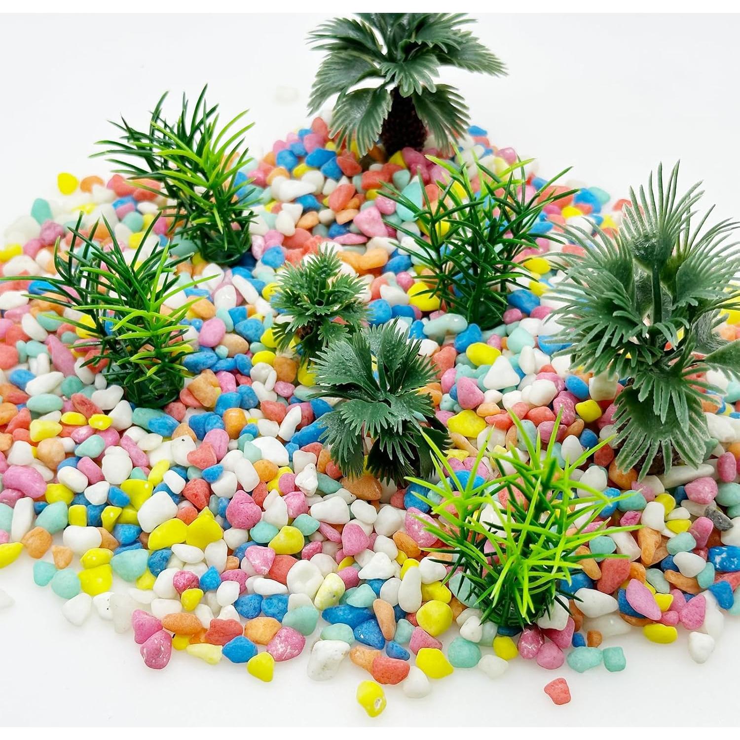 Cayway 12 PCS Árboles Palma de Coco y Césped Miniatura