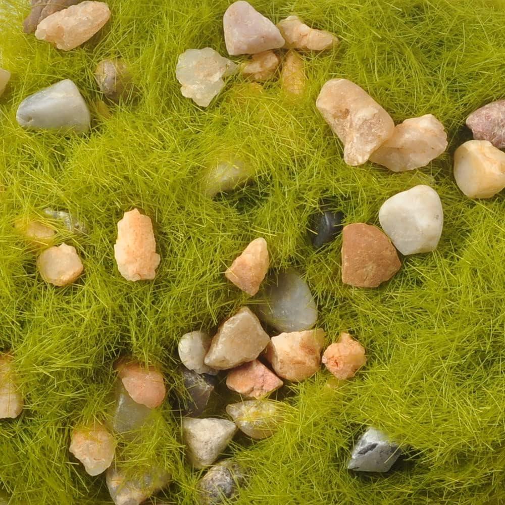 Kit de Paisaje Hierba Estática NWFashion 3 Colores + Piedra