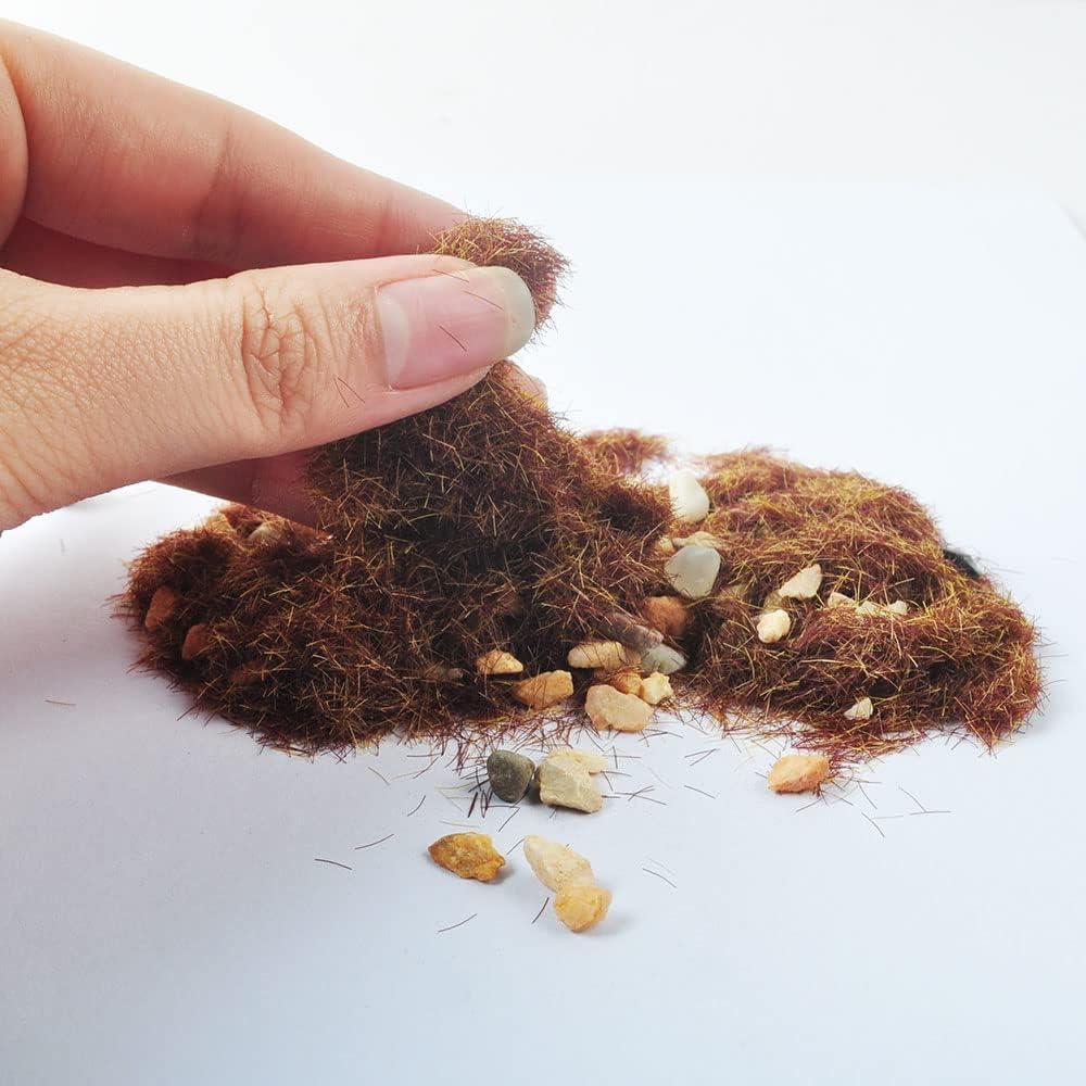 Kit de Paisaje Hierba Estática NWFashion 3 Colores + Piedra