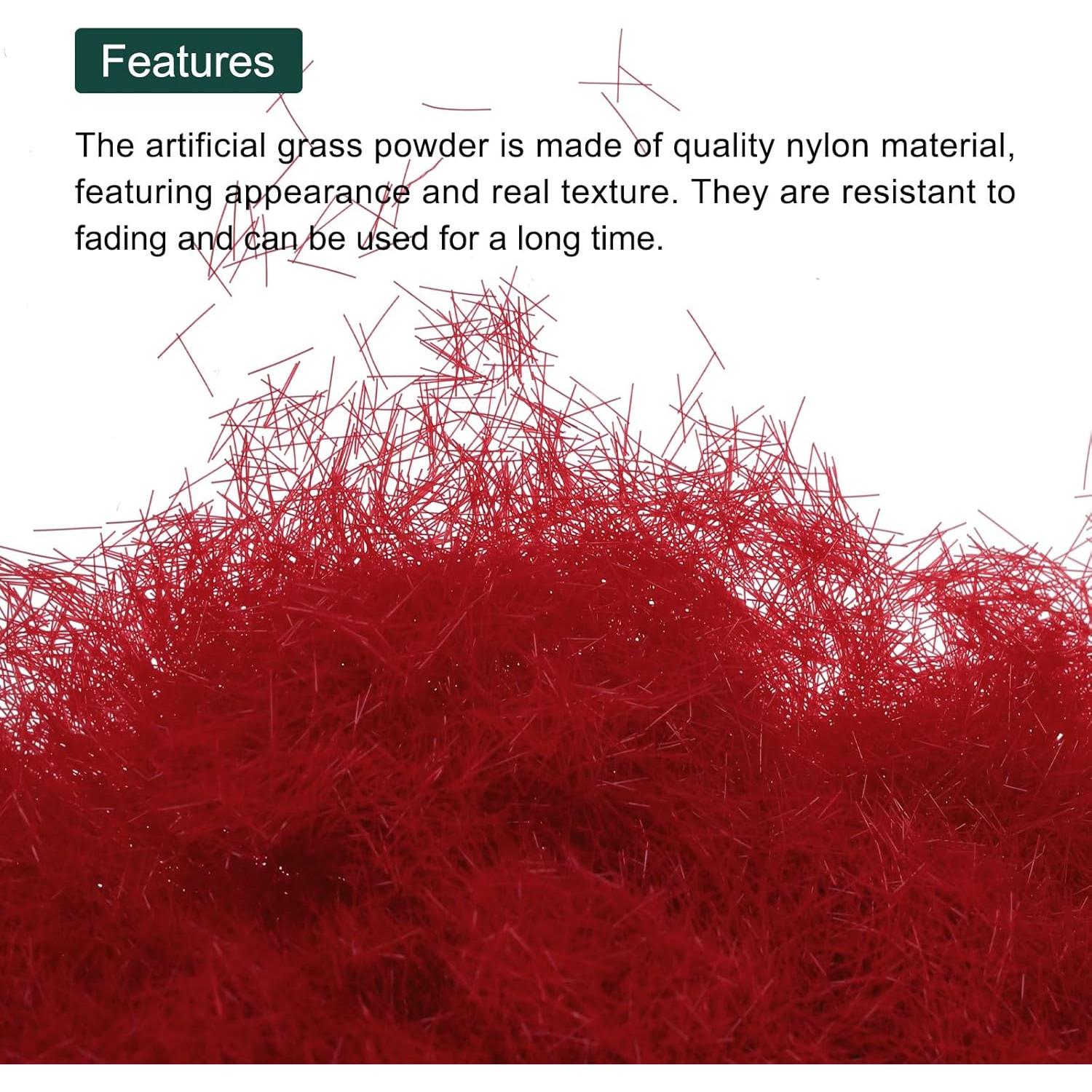 Hierba Estática MECCANIXITY Nylon 3mm Roja 2x30g