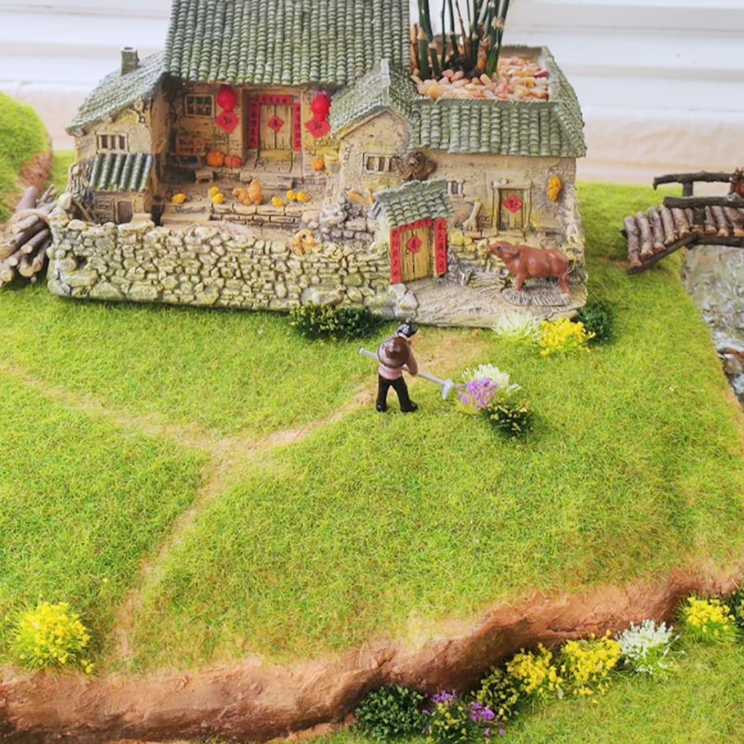 Grupo de Flores Estáticas Amarillas Attuslla 53 Piezas 6 cm