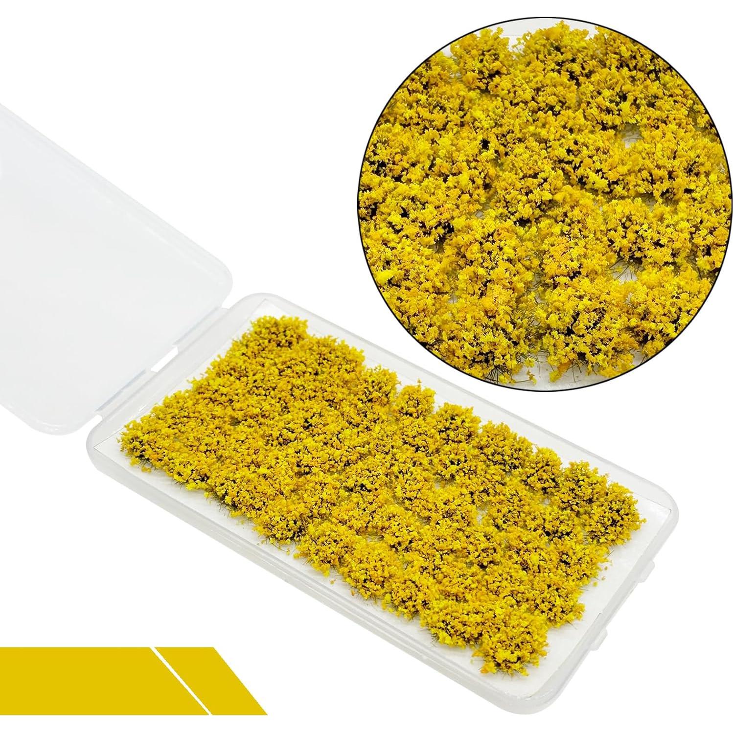 Grupo de Flores Estáticas Amarillas Attuslla 53 Piezas 6 cm