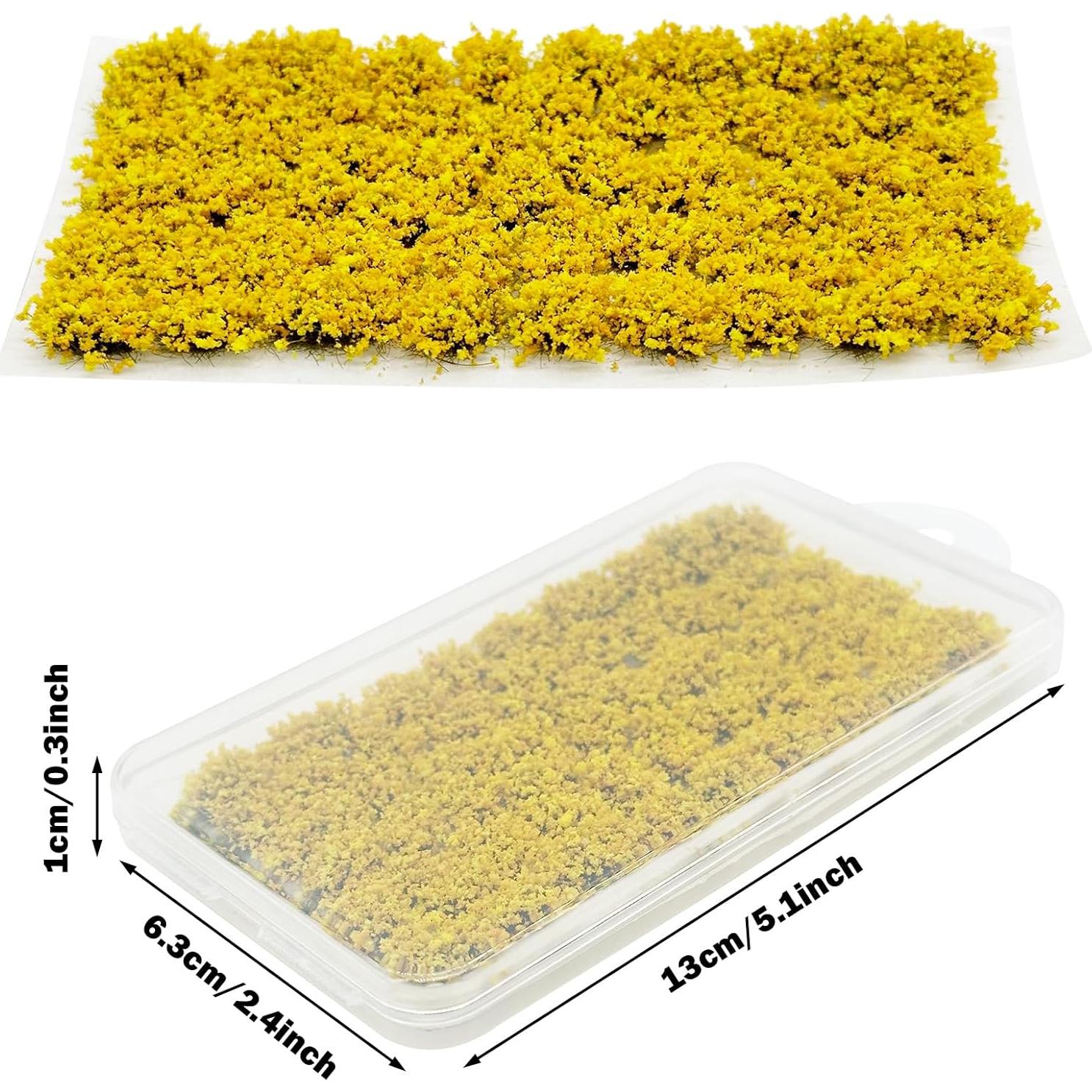 Grupo de Flores Estáticas Amarillas Attuslla 53 Piezas 6 cm