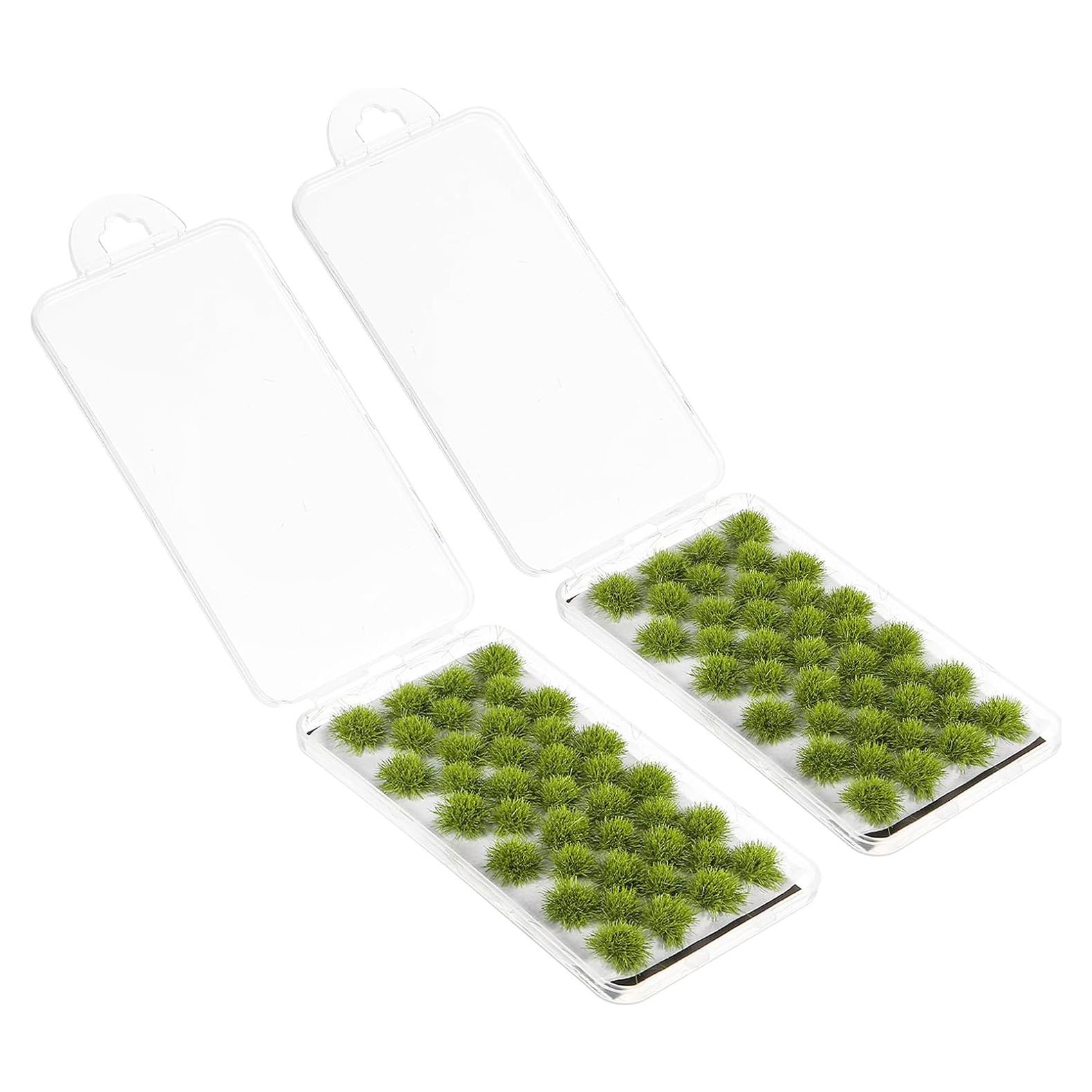 Terreno de Hierba Estática PATIKIL 2 Juegos 56Pcs Verde Amarillo