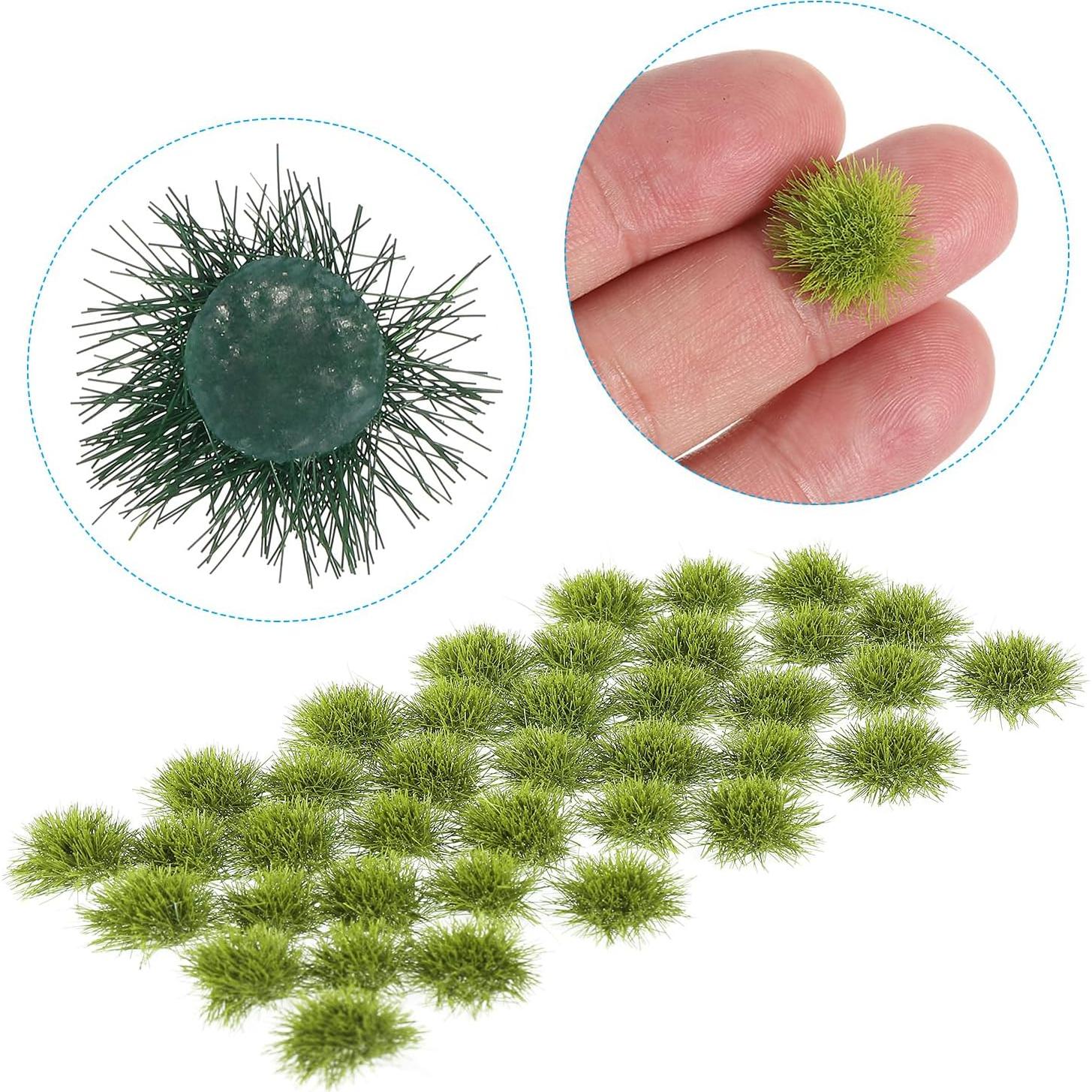 Terreno de Hierba Estática PATIKIL 2 Juegos 56Pcs Verde Amarillo