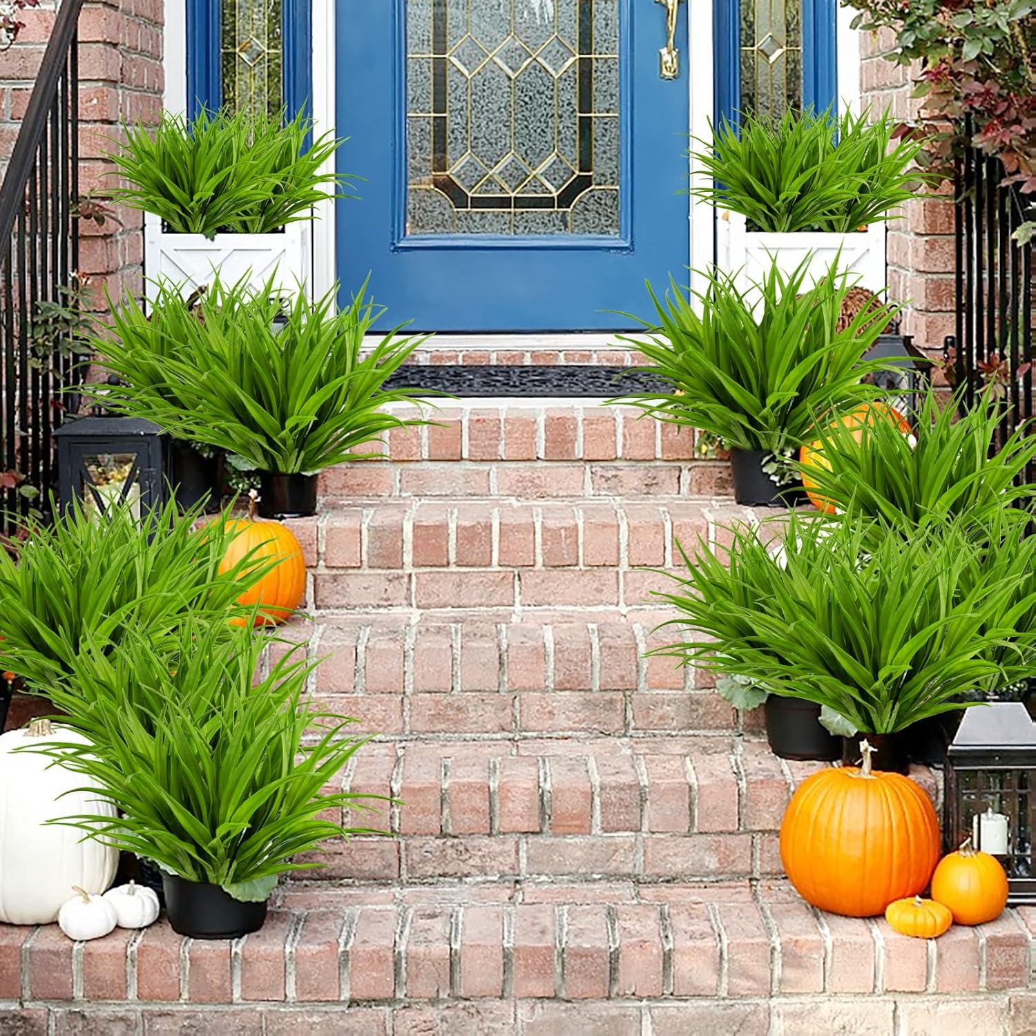 Césped Artificial Ruidazon 12 PCS Verde Resistente a UV