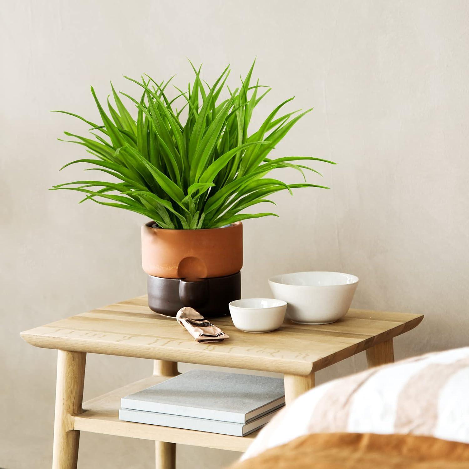 Césped Artificial Ruidazon 12 PCS Verde Resistente a UV