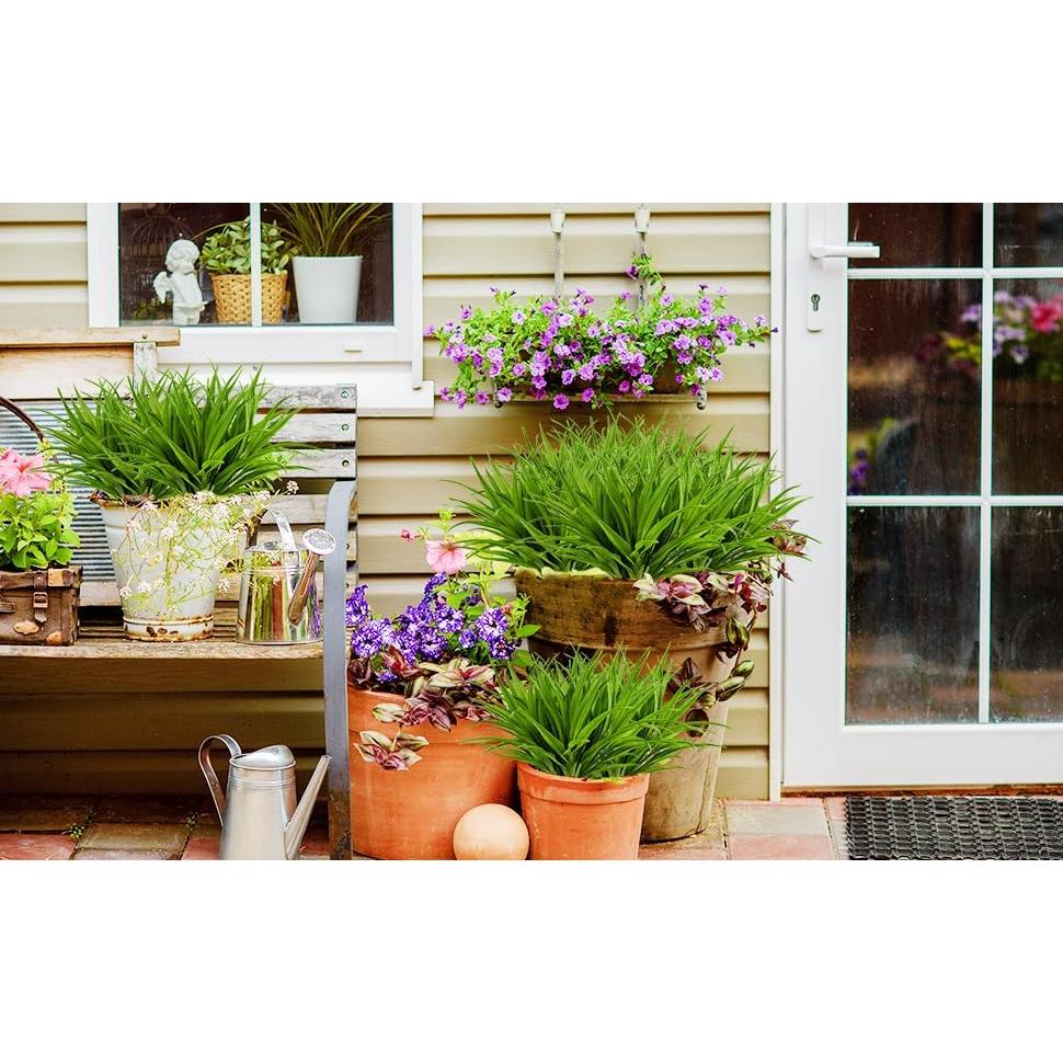 Césped Artificial Ruidazon 12 PCS Verde Resistente a UV