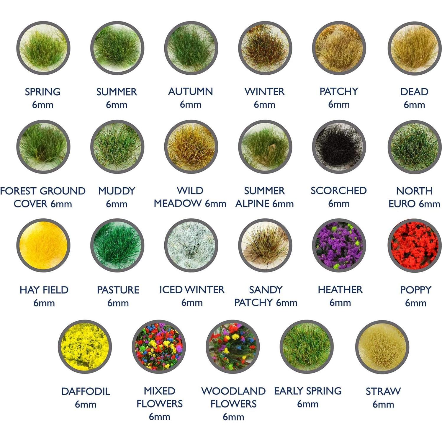 Tufts de Hierba Estática Autoadhesiva War World Scenics x100 - Brezo 6mm