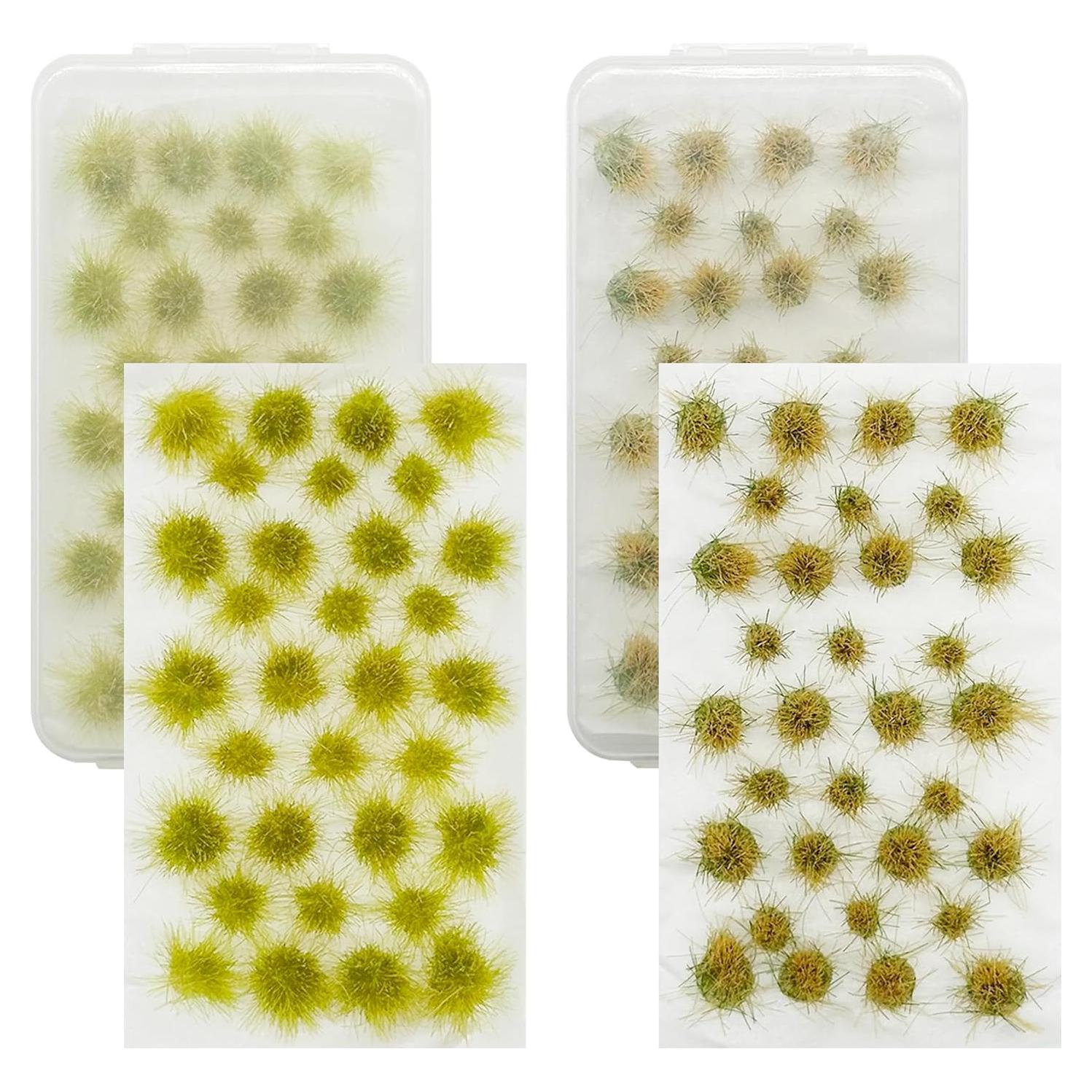 Cayway 64 Tufts de Grama Estática Verde para Diorama