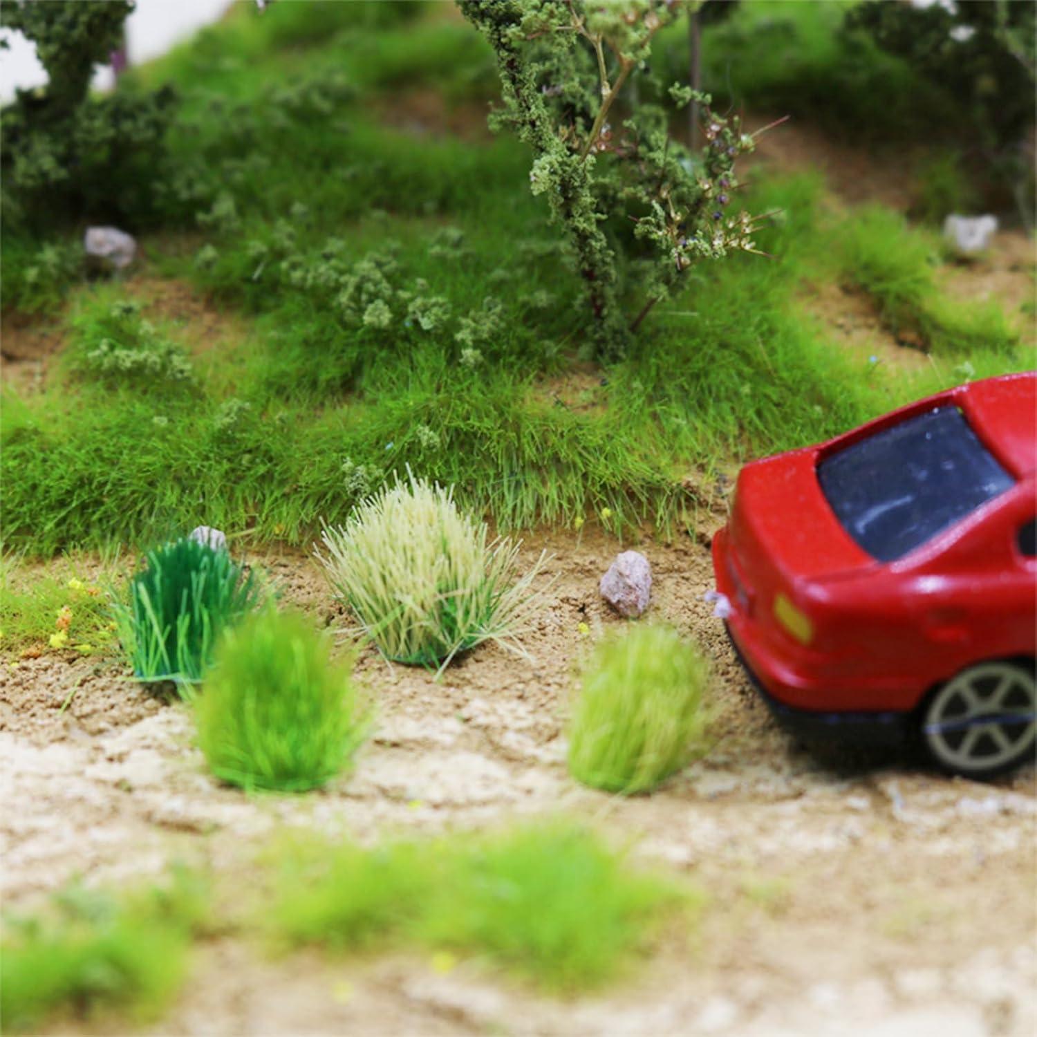 Cayway 64 Tufts de Grama Estática Verde para Diorama