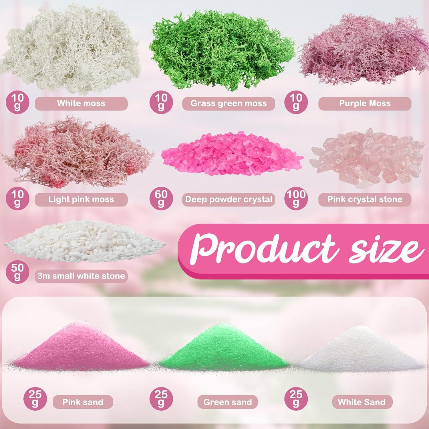 Kit de Escenario Rosa QUOZUO 10 Accesorios Jardín Mini