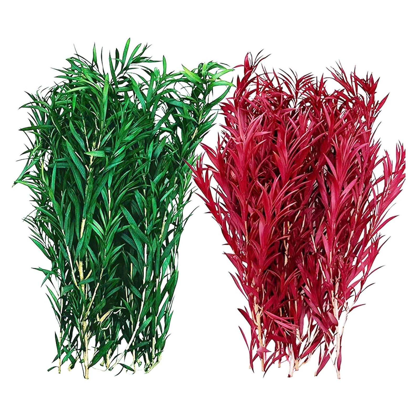 Cayway 2 Arbustos Artificiales Verde y Rojo para Diorama