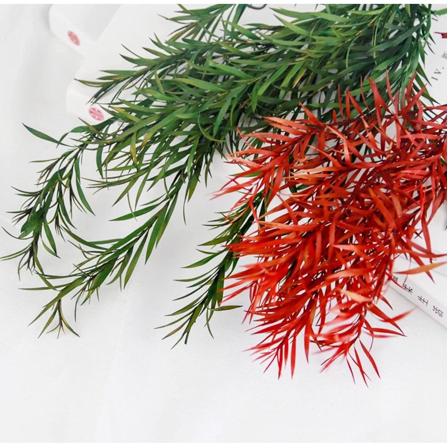 Cayway 2 Arbustos Artificiales Verde y Rojo para Diorama