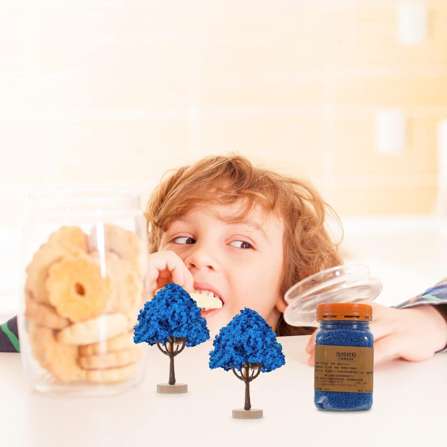 Césped Falso HOMSFOU 113g Polvo Estático Azul para Modelos