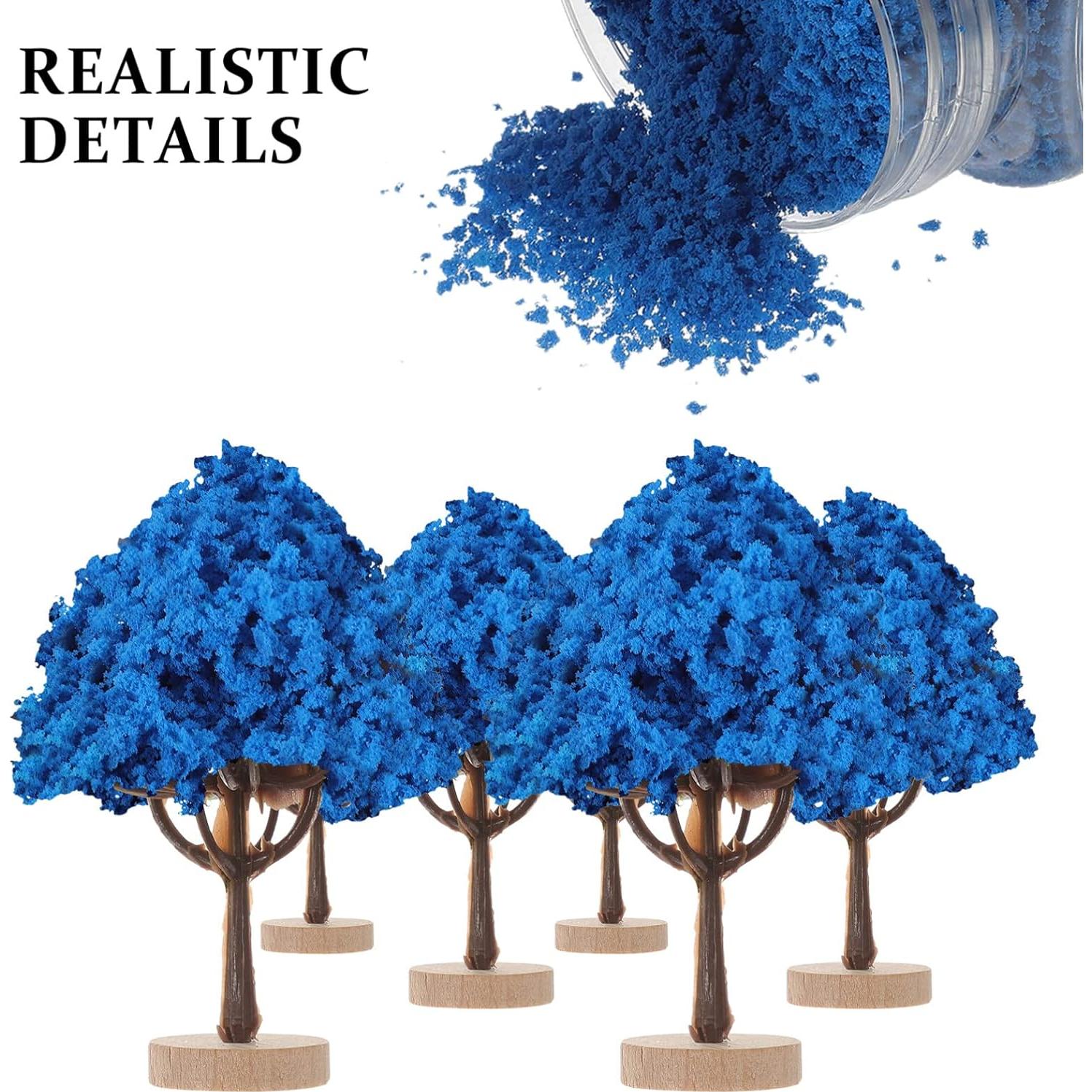 Césped Falso HOMSFOU 113g Polvo Estático Azul para Modelos