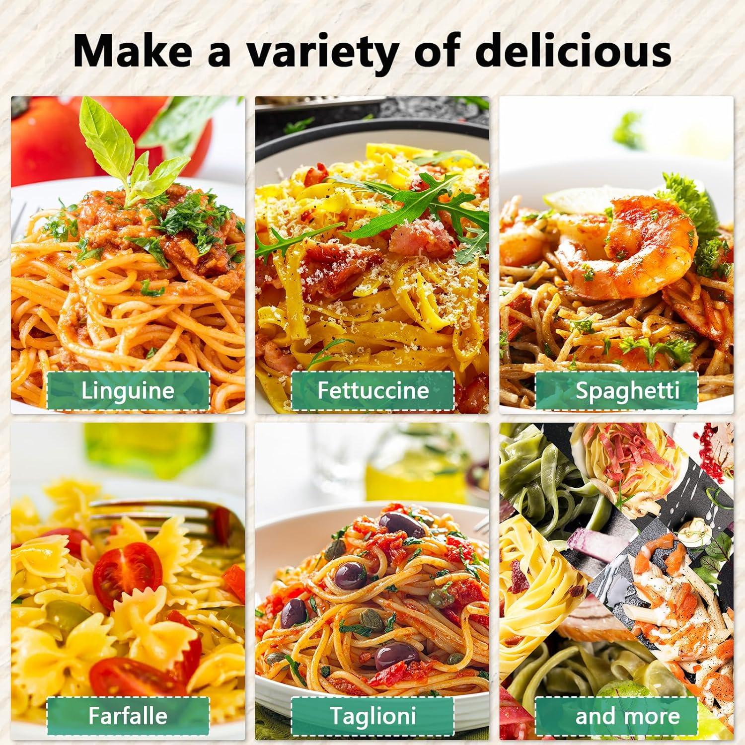 YASHE Máquina de Pasta Manual 2 en 1 con Kit de Limpieza