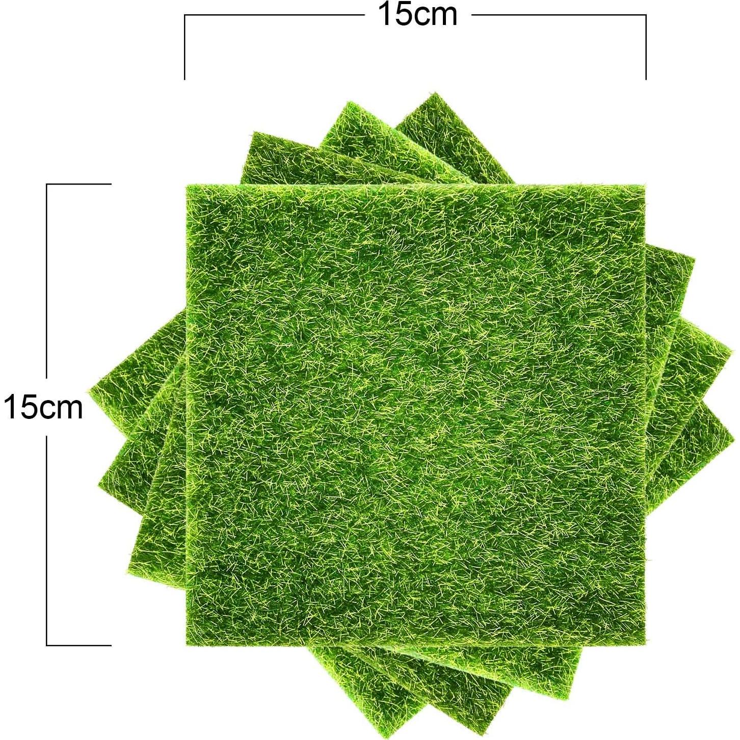 Césped Artificial Pangda 4 Piezas 15.24x15.24cm Decoración