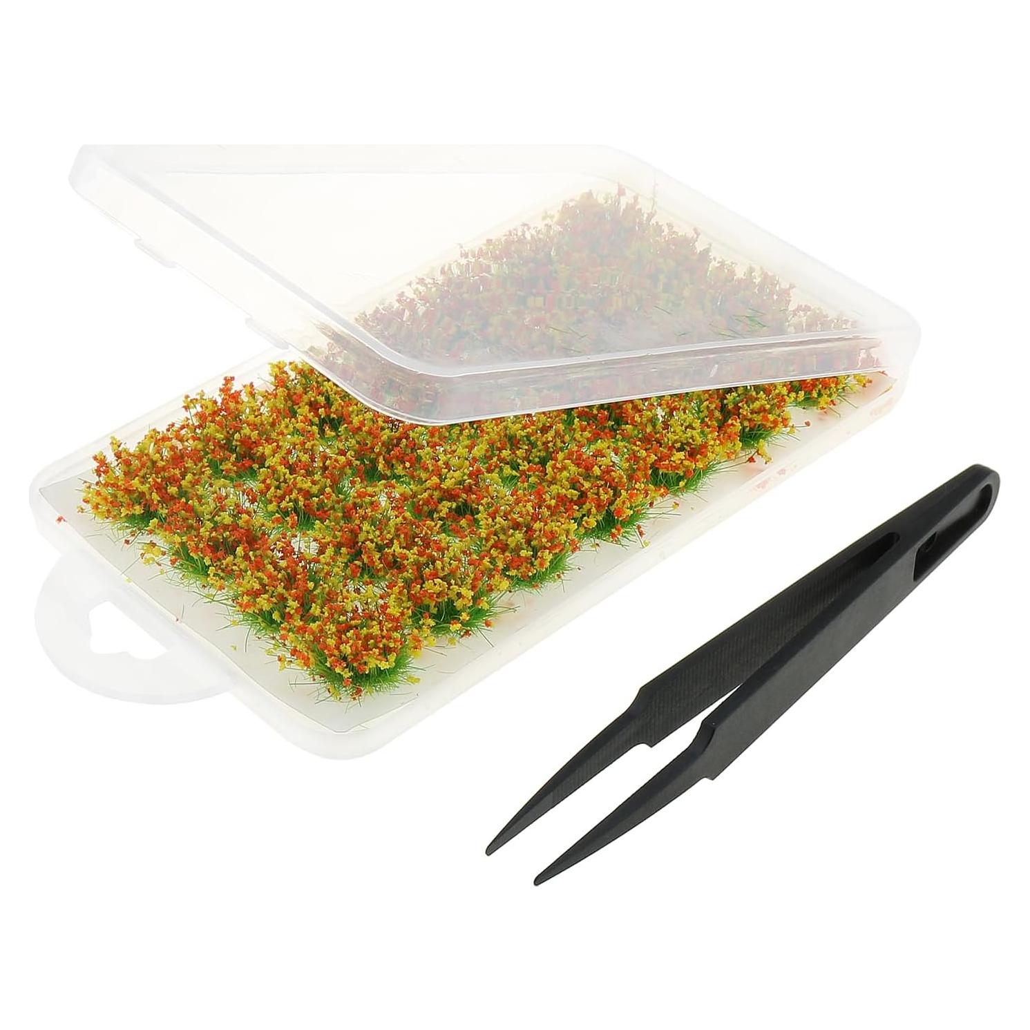 28 Grupos de Hierba Plástica ZZHXSM 14x10mm para Dioramas