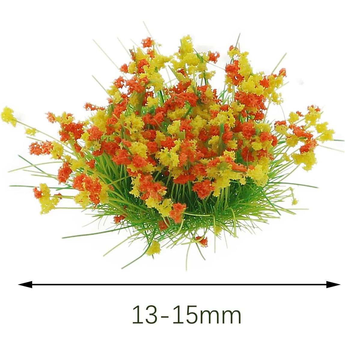 28 Grupos de Hierba Plástica ZZHXSM 14x10mm para Dioramas