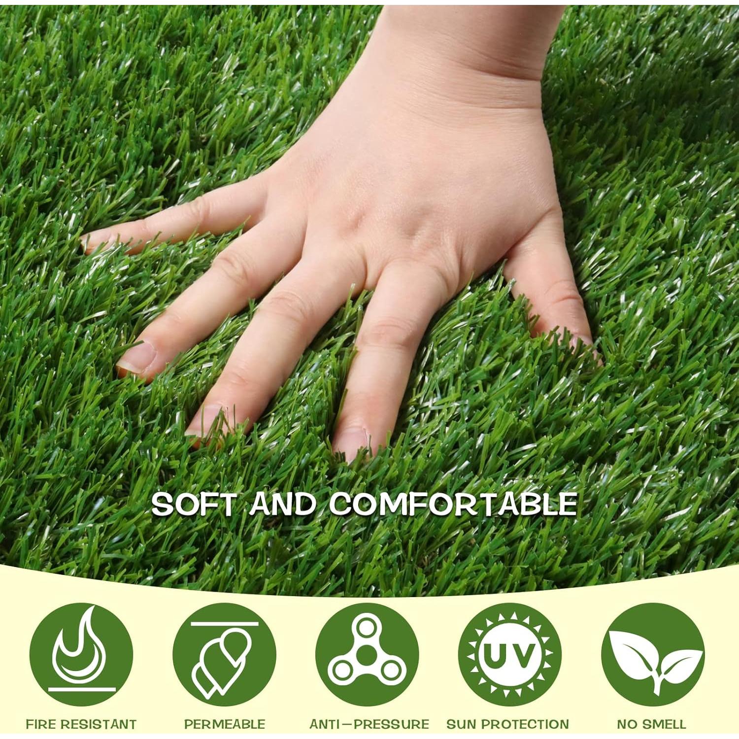 Alfombra Césped Artificial Heyroll 4x6 pies 35MM para Mascotas