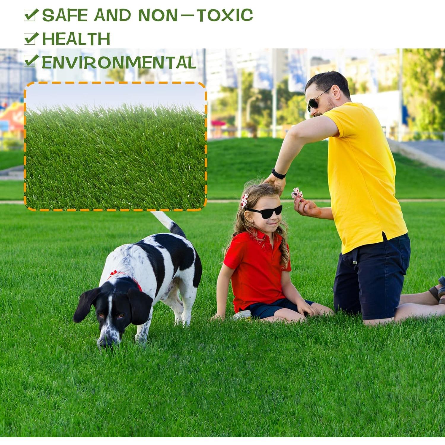 Alfombra Césped Artificial Heyroll 4x6 pies 35MM para Mascotas