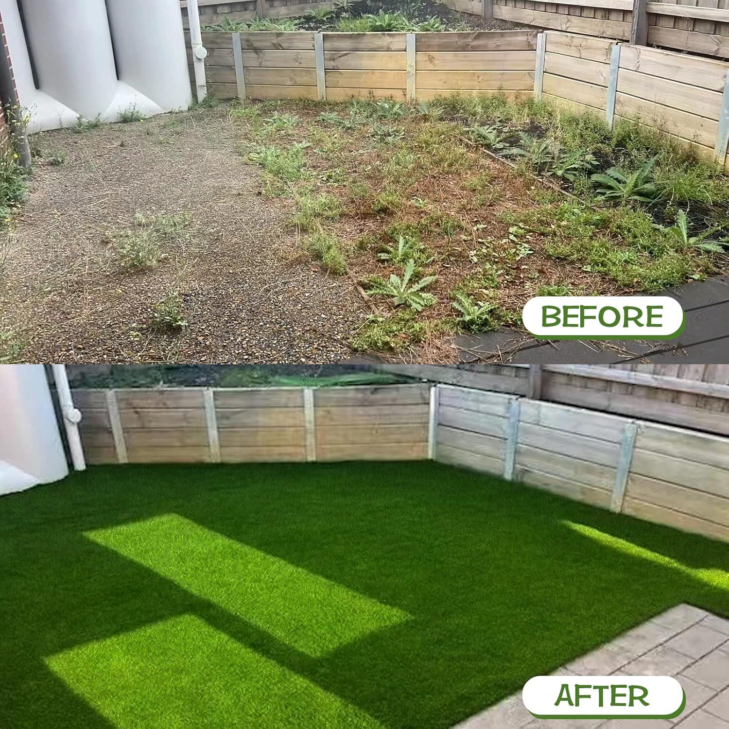 Alfombra Césped Artificial Heyroll 4x6 pies 35MM para Mascotas