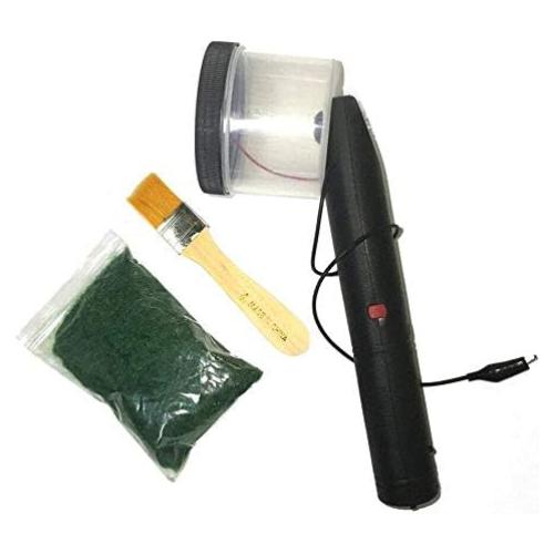 Eapmic Micro Static Grass Applicator, Train Wargames Model Railroad Diorama Scenery Scale DIY Mini Electrostatic Flocking Machine